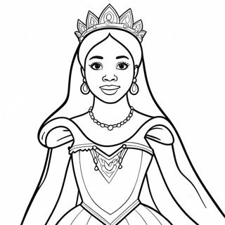 Black Princess Coloring Page 24193-19575