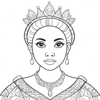 Black Princess Coloring Page 24193-19576