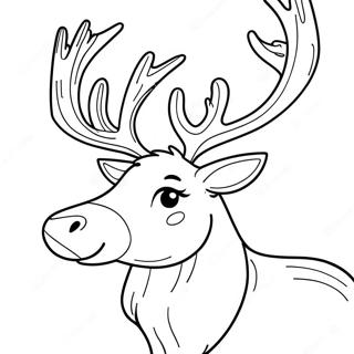 Realistic Reindeer Coloring Page 241-196