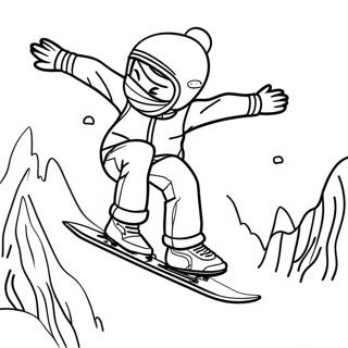 Snowboarding Coloring Pages