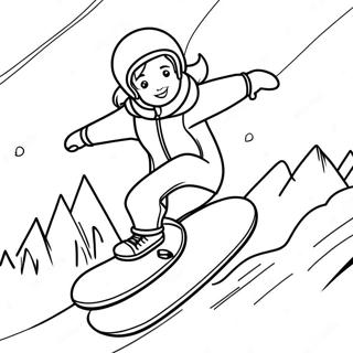 Snowboarding Adventure Coloring Page 24203-19586