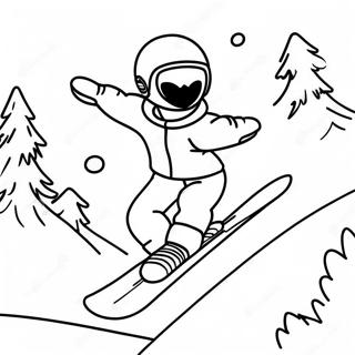 Snowboarding Adventure Coloring Page 24203-19587