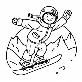 Snowboarding Adventure Coloring Page 24203-19588