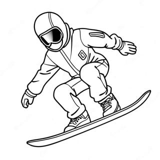 Snowboarder Performing A Trick Coloring Page 24204-19589