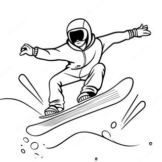 Snowboarder Performing A Trick Coloring Page 24204-19590