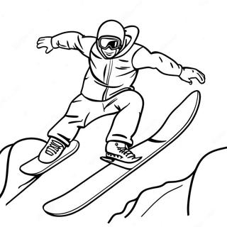 Snowboarder Performing A Trick Coloring Page 24204-19591