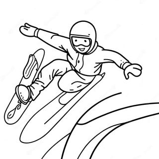 Snowboarder Performing A Trick Coloring Page 24204-19592