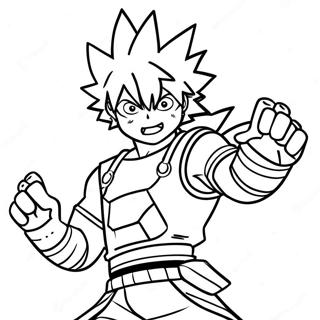 Bakugo Action Pose Coloring Page 24213-19597