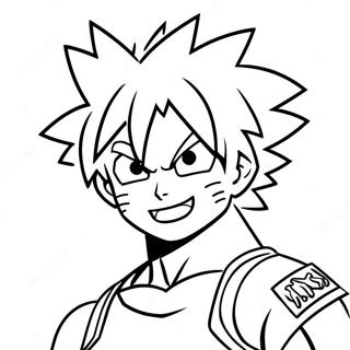 Bakugo Action Pose Coloring Page 24213-19600