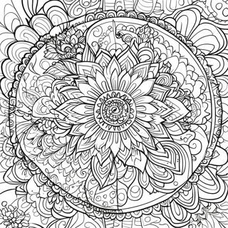 Black Background Mandala Coloring Page 24223-19603