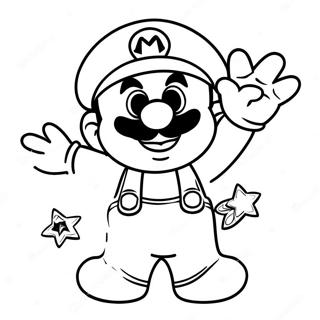 Mario Star Coloring Page 24243-19620