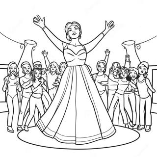 Colorful Stage Performance Coloring Page 24254-19630