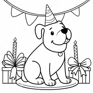 Dog Birthday Celebration Coloring Page 24273-19643