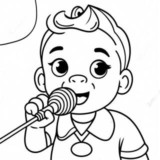 Lil Baby With Microphone Coloring Page 24294-19662