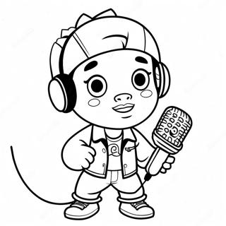 Lil Baby With Microphone Coloring Page 24294-19664