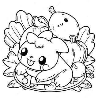 Pokemon Thanksgiving Coloring Pages