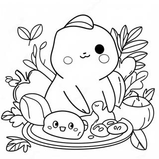 Pokemon Thanksgiving Feast Coloring Page 24323-19680