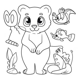 Fun Tracing Animals Coloring Page 2432-2069