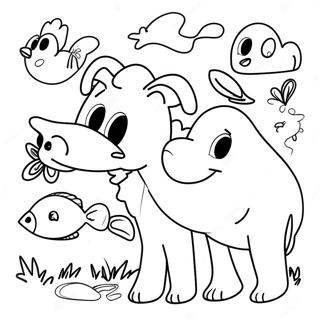 Fun Tracing Animals Coloring Page 2432-2070