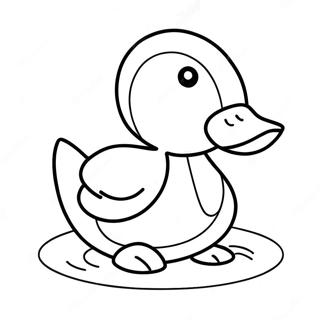 Cute Paper Duck Coloring Page 24343-19700