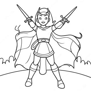 Nimona In Action Coloring Page 24354-19709