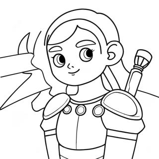 Nimona In Action Coloring Page 24354-19712