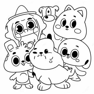 90 S Cartoon Characters Coloring Page 24363-19726