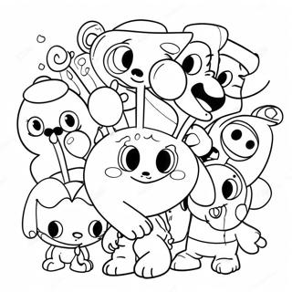 90 S Cartoon Characters Coloring Page 24363-19727