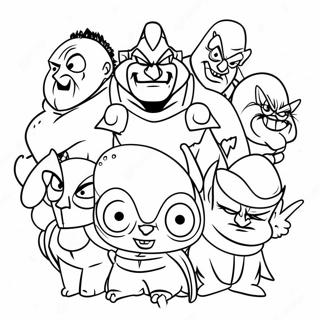 Colorful 90 S Cartoon Villains Coloring Page 24364-19714