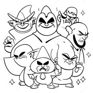 Colorful 90 S Cartoon Villains Coloring Page 24364-19715