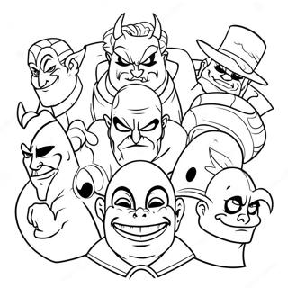 Colorful 90 S Cartoon Villains Coloring Page 24364-19716