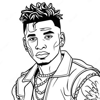 Nle Choppa Coloring Page 24393-19738