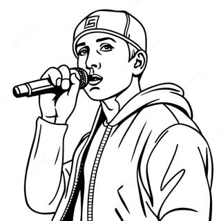 Eminem Performing On Stage Coloring Page 24404-19745