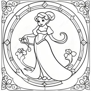 Disney Stained Glass Coloring Pages