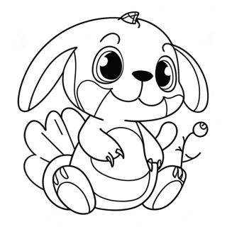 Cute Halloween Stitch With Pumpkin Coloring Page 2442-2063