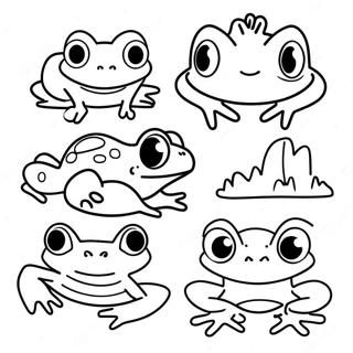 Colorful Life Cycle Of A Frog Coloring Page 24434-19780