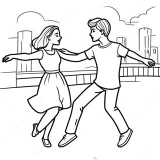 Boyfriend And Girlfriend Dancing Coloring Page 24444-19781