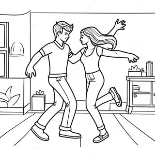 Boyfriend And Girlfriend Dancing Coloring Page 24444-19782