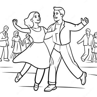 Boyfriend And Girlfriend Dancing Coloring Page 24444-19783