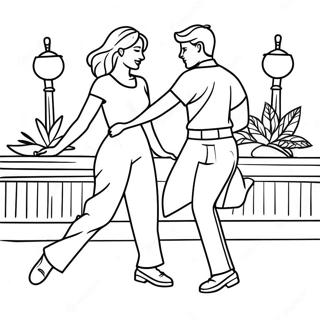 Boyfriend And Girlfriend Dancing Coloring Page 24444-19784