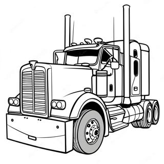 Peterbilt Truck Coloring Page 24453-19788