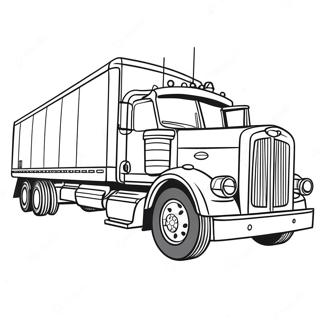 Classic Peterbilt Truck Coloring Page 24454-19789