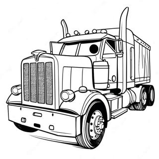 Classic Peterbilt Truck Coloring Page 24454-19790