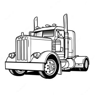 Classic Peterbilt Truck Coloring Page 24454-19791