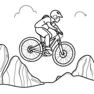 Exciting Mountain Bike Jump Coloring Page 24464-19795