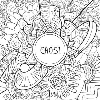 Colorful Spanish Vocabulary Coloring Page 24514-19839