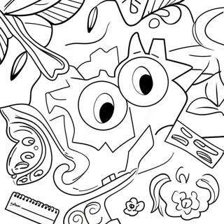 Colorful Spanish Vocabulary Coloring Page 24514-19840