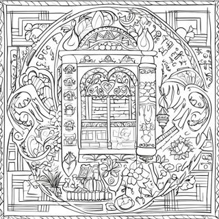 Detailed Beis Hamikdash Coloring Page 24524-19849