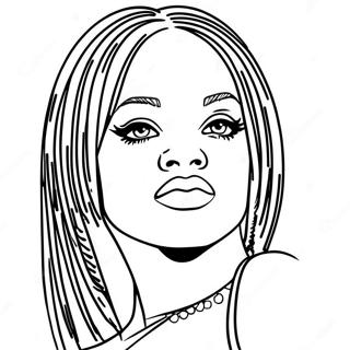 Rihanna Coloring Pages