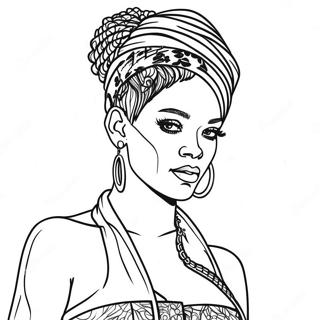 Rihanna Coloring Page 24543-19859